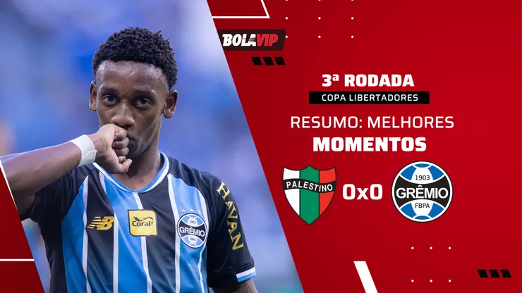 Grêmio empata com Palestino pela Copa Sul-Americana