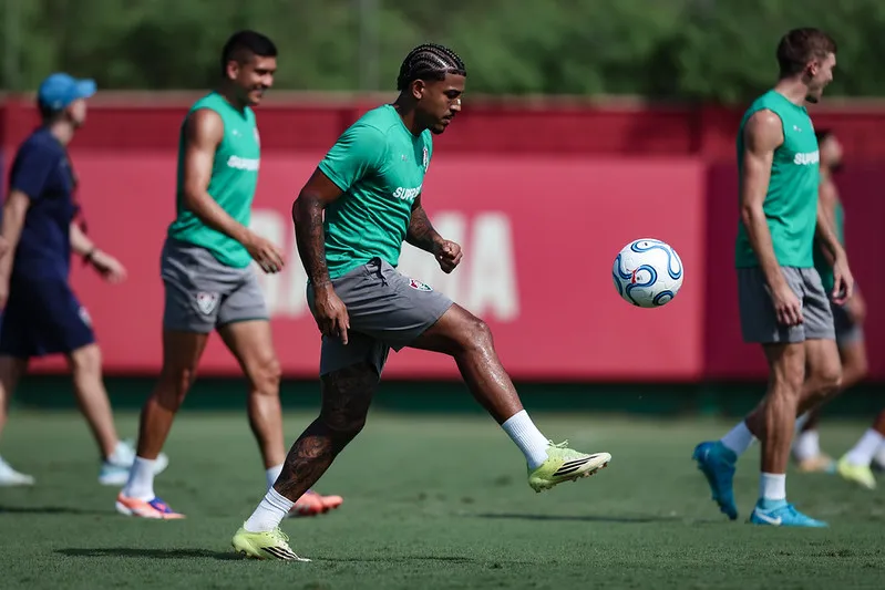 Fluminense durante preparação para o duelo contra o Bolívar. Foto: Marcelo Gonçalves/Fluminense FC