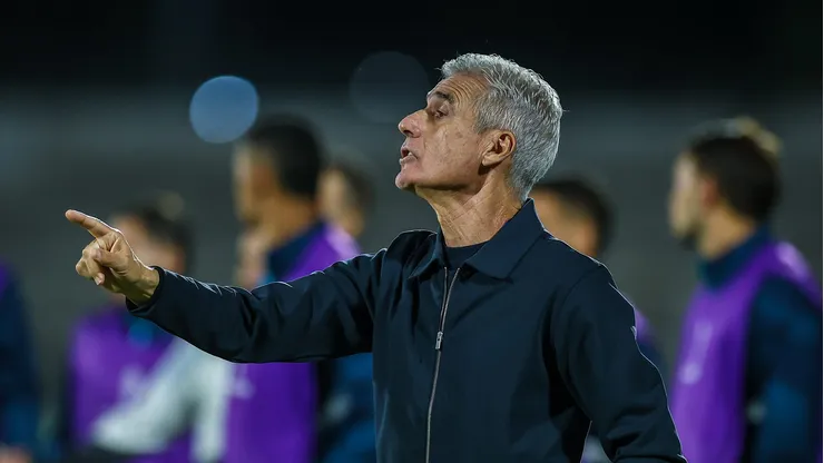 Luis Castro durante partida contra o Palestino