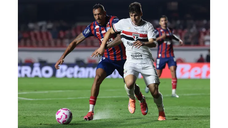 São Paulo venceu o último jogo contra o Bahia, no Morumbis. Foto: Marcello Zambrana/AGIF