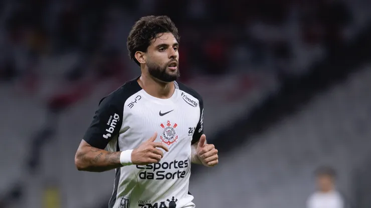 Yuri Alberto jogador do Corinthians durante partida contra o Internacional no estadio Arena Corinthians pelo campeonato Brasileiro A 2026. Foto: Ettore Chiereguini/AGIF