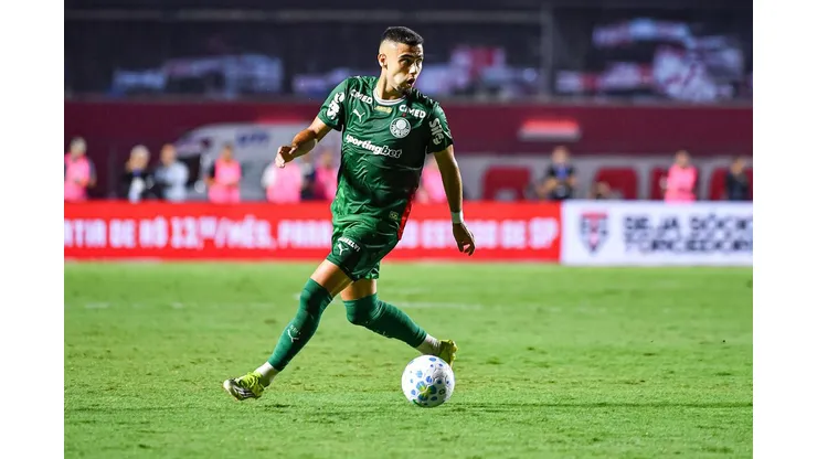 Andreas Pereira (Palmeiras) durante jogo contra o São Paulo, no dia 21.03.2026. Foto: Foto Arena / Alamy