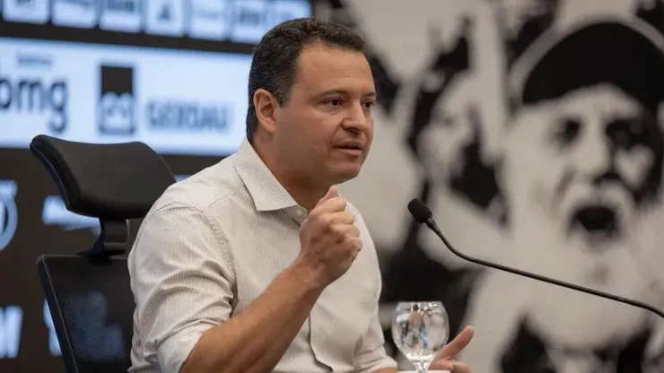 Rafael Menin anunciou afastamento do futebol do Atlético em meio à crise dentro de campo e saída do ídolo Hulk - Foto: Pedro Souza/Atlético