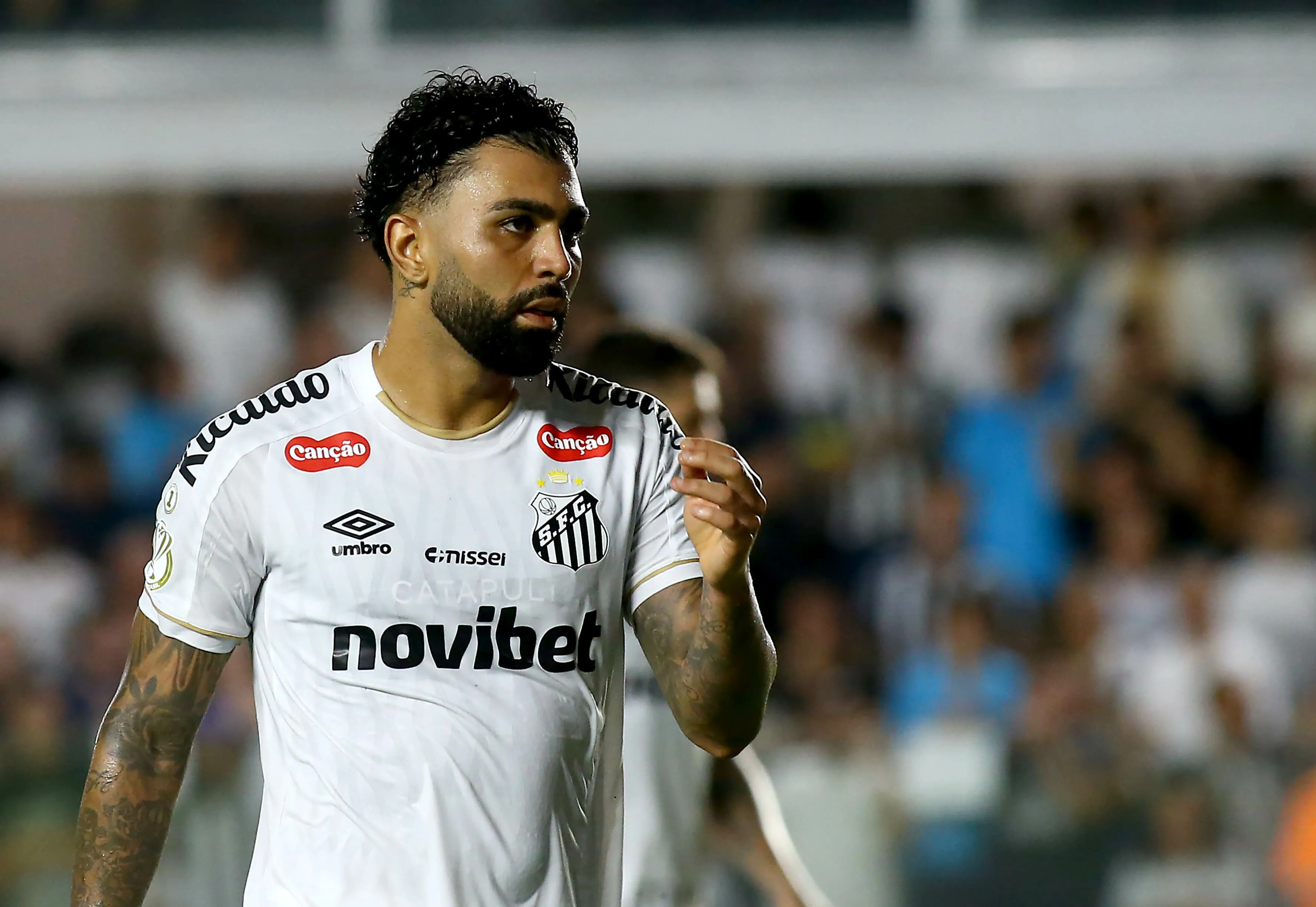 SP – SANTOS – 22/04/2026 – COPA DO BRASIL 2026, SANTOS X CORITIBA – Gabigol jogador do Santos durante partida contra o Coritiba no estadio Vila Belmiro pelo campeonato Copa Do Brasil 2026. Foto: Mauricio De Souza/AGIF