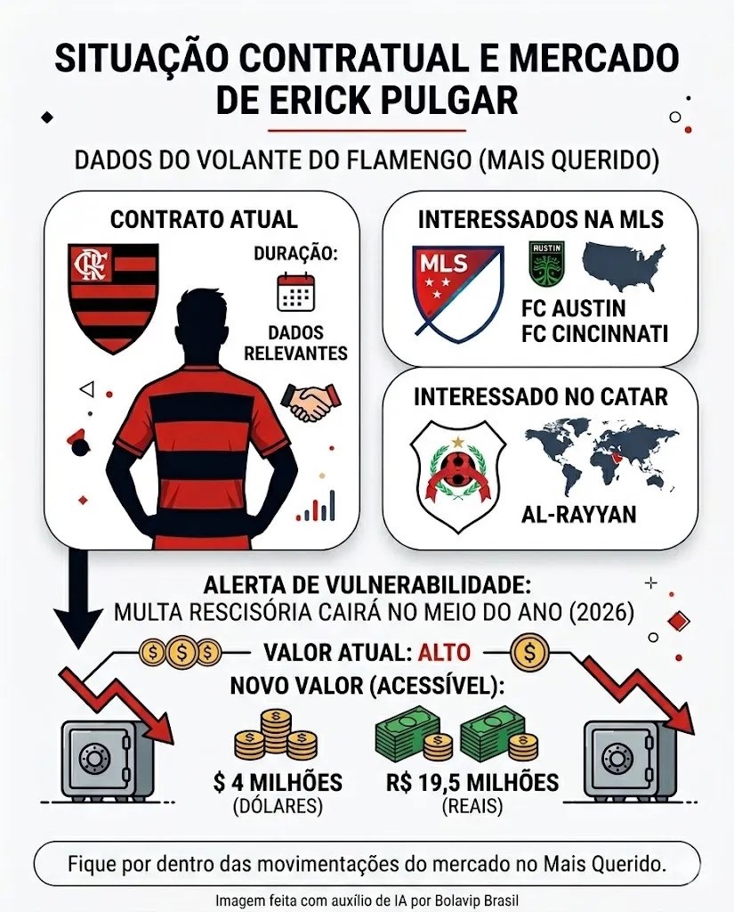 Infográfico - Foto: gerada com auxílio de IA pelo Bolavip Brasil.