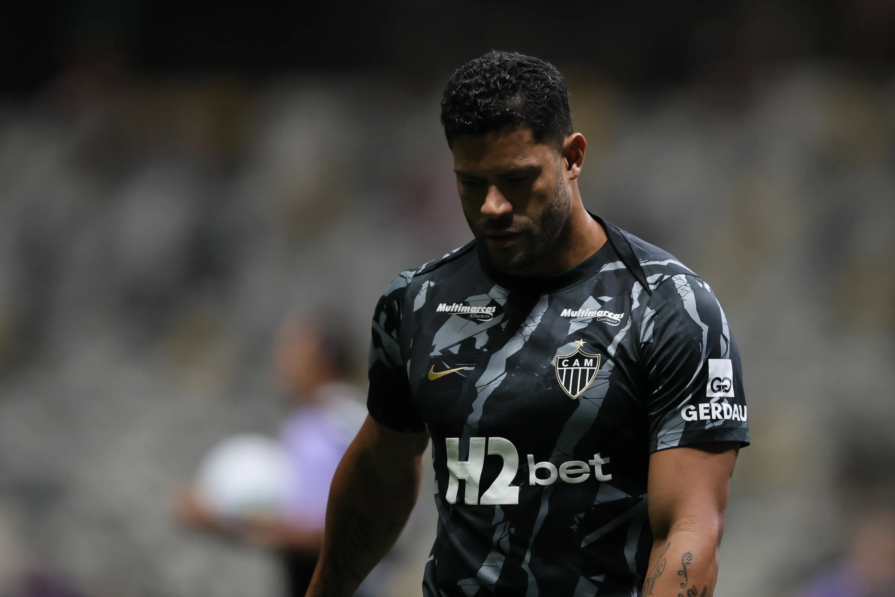 Hulk jogador do Atletico durante aquecimento antes da partida contra o Ceara no estadio Arena MRV pelo campeonato Copa Do Brasil 2026. Foto: Gilson Lobo/AGIF