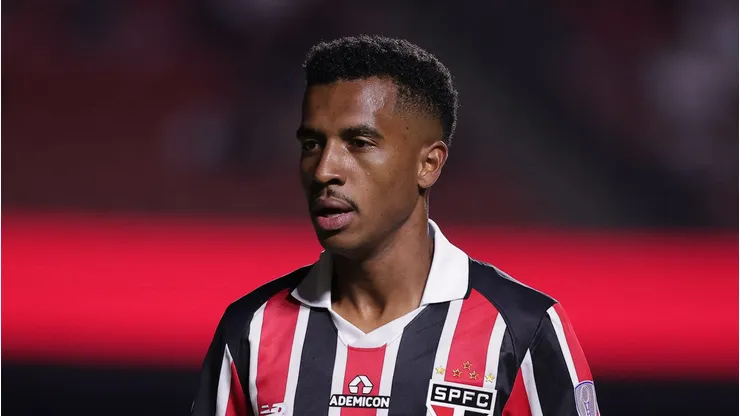 Marcos Antonio jogador do Sao Paulo durante partida contra o OHiggins no estadio Morumbi pelo campeonato Copa Sul-Americana 2026. Foto: Ettore Chiereguini/AGIF