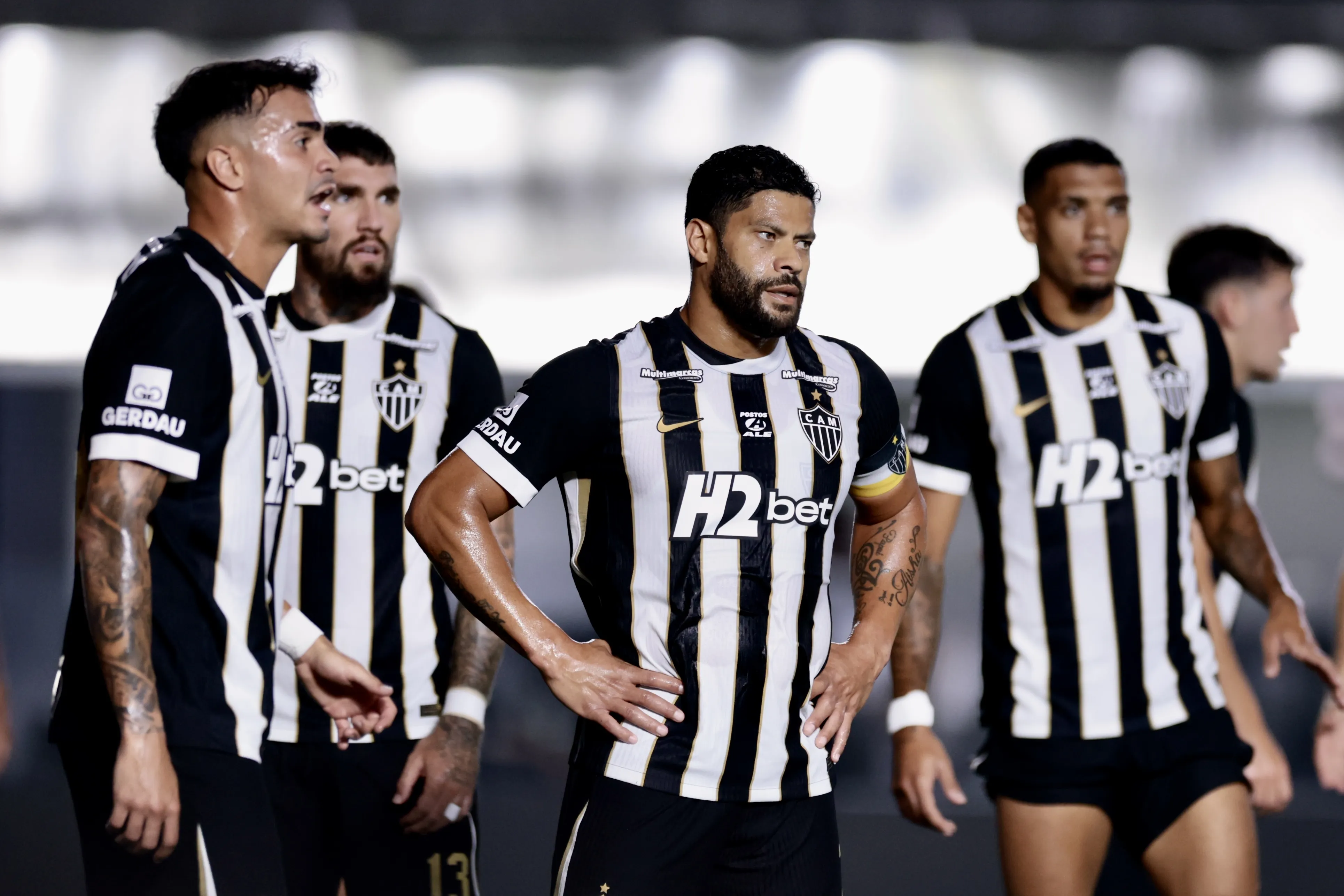 SP – SANTOS – 11/04/2026 – BRASILEIRO A 2026, SANTOS X ATLETICO-MG –  jogador do Atletico-MG durante partida contra o Santos no estadio Vila Belmiro pelo campeonato Brasileiro A 2026. Foto: Marcello Zambrana/AGIF