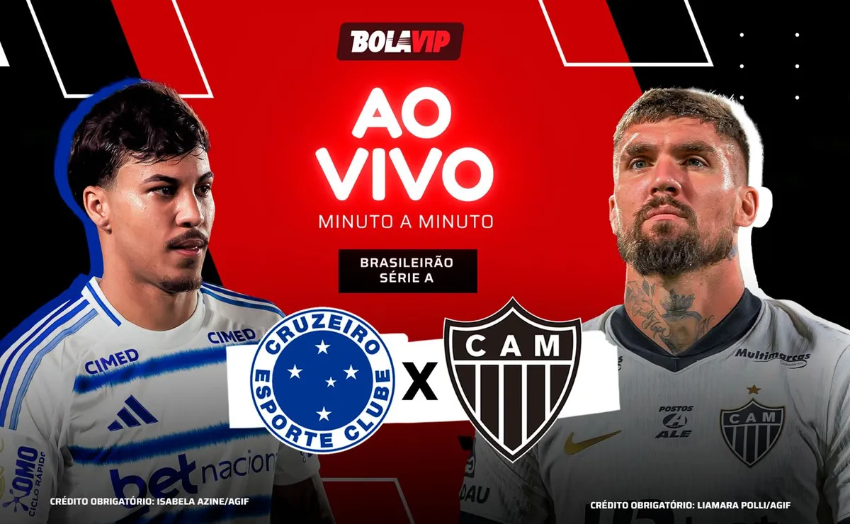 Cruzeiro x Atlético-MG AO VIVO – Onde assistir o clássico mineiro em tempo real pelo Brasileirão 2026