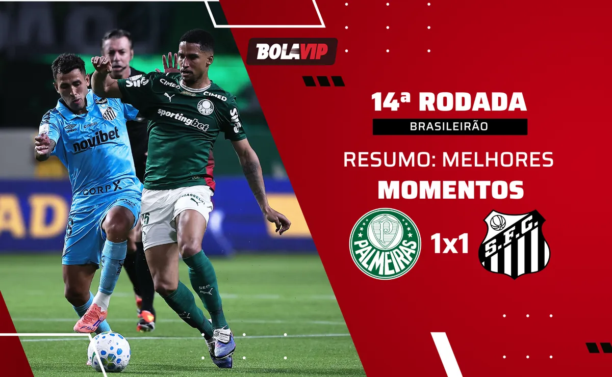 Palmeiras x Santos AO VIVO e GRÁTIS – 1 x 1 – Rollheiser abre e Flaco Lopez empata o placar o pelo Brasileirão