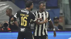 Minda comemora seu primeiro gol pelo Atlético-MG