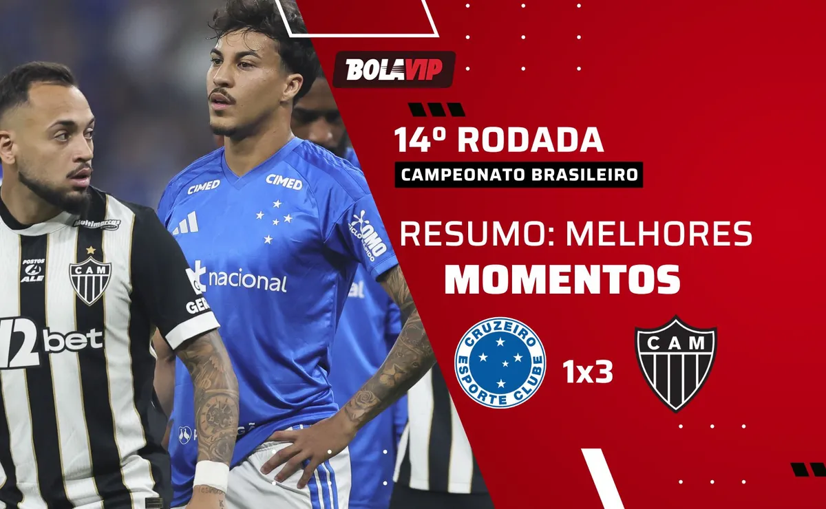 Cruzeiro 1 x 3 Atlético-MG: resumo completo em clássico de três expulsos pelo Brasileirão