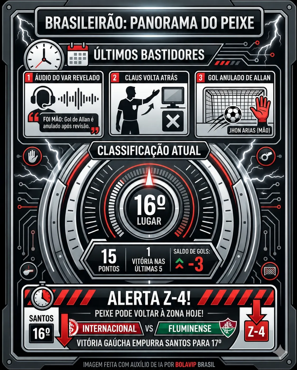 Infográfico Santos VAR