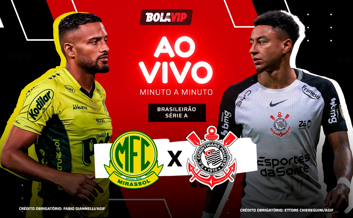 Mirassol x Corinthians AO VIVO – Onde assistir jogo em tempo real pelo Brasileirão 2026