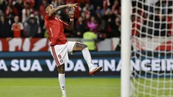 RS - PORTO ALEGRE - 03/05/2026 - BRASILEIRO A 2026, INTERNACIONAL X FLUMINENSE - 09Alerrando jogador do Internacional comemora seu gol durante partida contra o Fluminense no estadio Beira-Rio pelo campeonato Brasileiro A 2026. Foto: Roberto Vinicius/AGIF
