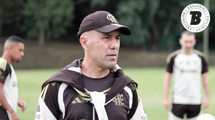 Leonardo Jardim técnico do Flamengo durante treinamento no Ninho do Urubu