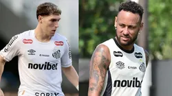 Rollheiser e Neymar são opções para o meio-campo do Santos - Fotos: Marcello Zambrana/AGIF e Jota Erre/AGIF