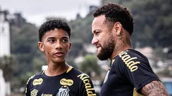 Neymar e Robinho Jr no Santos. Fotos: Raul Baretta/ Santos FC