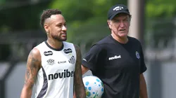Neymar e Cuca no Santos. Foto: Mauricio De Souza/AGIF