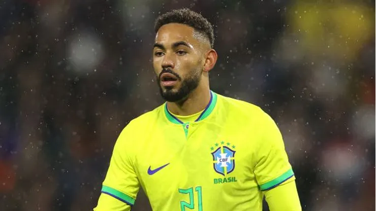 Matheus Cunha na Seleção. Foto: Dean Mouhtaropoulos/Getty Images
