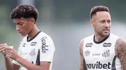 Robinho Jr e Neymar, atacante do Santos - Foto: Raul Baretta/Santos