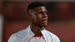 Arboleda jogador do Sao Paulo durante partida contra o Chapecoense no estadio Caninde pelo campeonato Brasileiro A 2025. Foto: Marcello Zambrana/AGIF