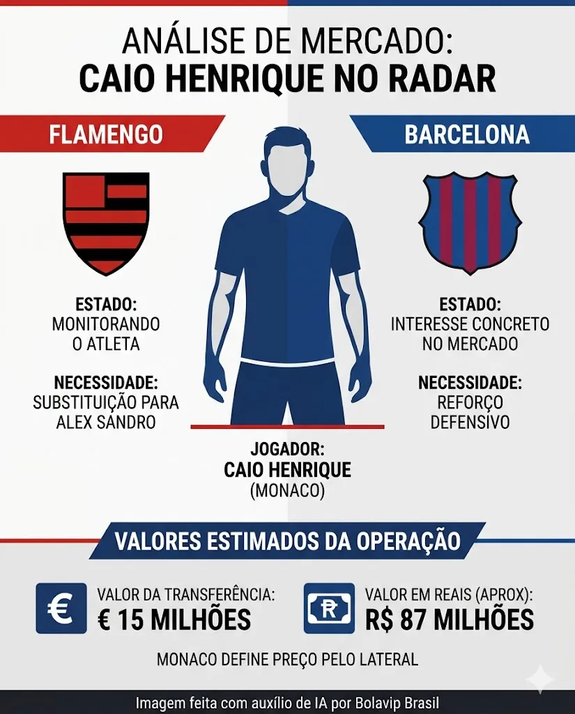 Infográfico - Foto: gerada com auxílio de IA pelo Bolavip Brasil.