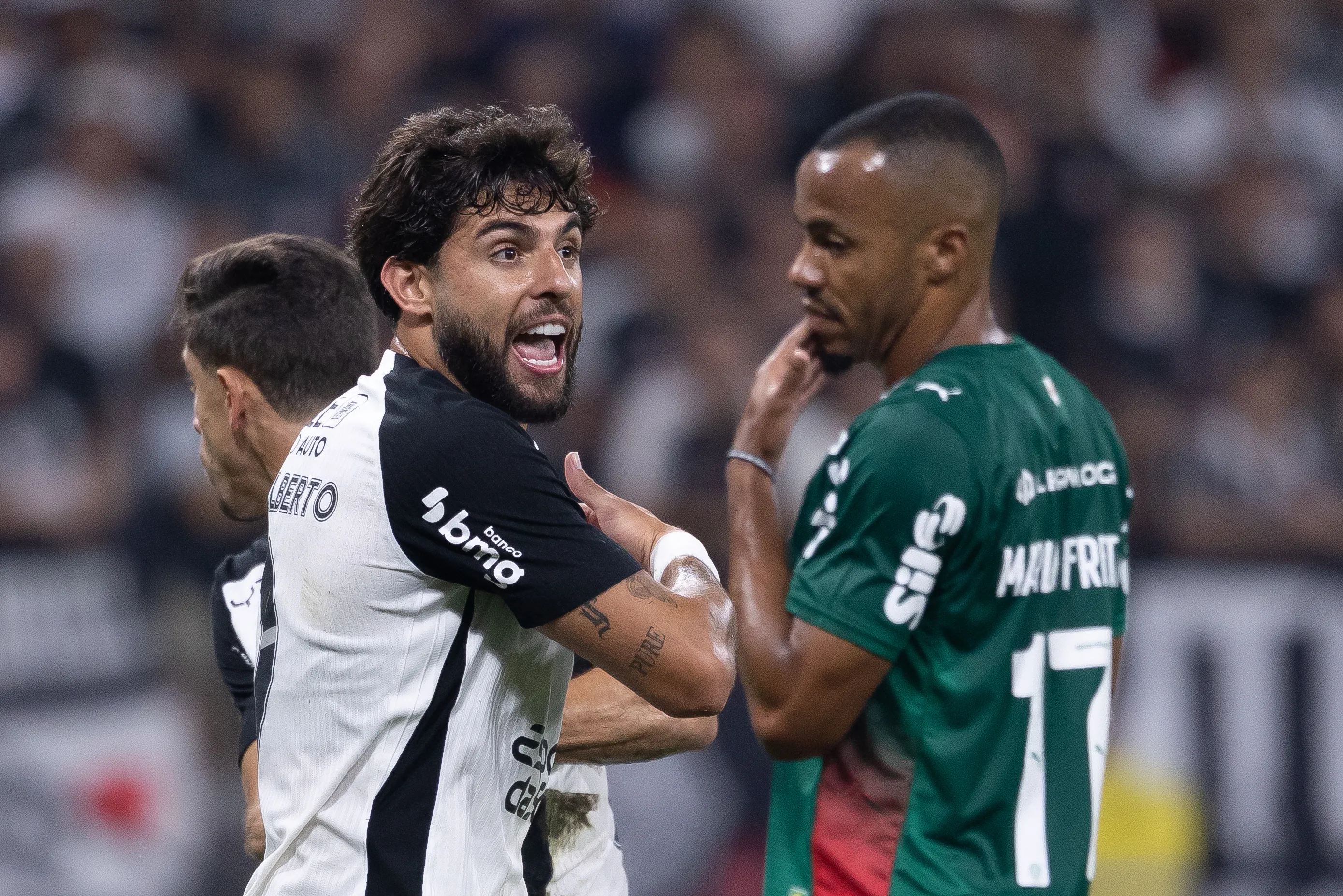 Yuri Alberto jogador do Corinthians durante partida contra o Palmeiras no estadio Arena Corinthians pelo campeonato Brasileiro A 2026. Foto: Ettore Chiereguini/AGIF