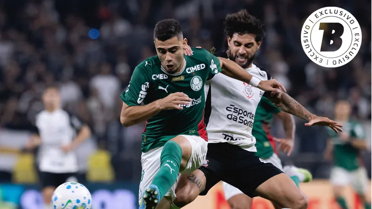 Yuri Alberto jogador do Corinthians disputa lance com Andreas Pereira jogador do Palmeiras. Foto: Ettore Chiereguini/AGIF