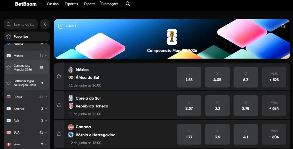 Betboom Copa do Mundo
