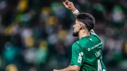 SP - SAO PAULO - 02/05/2026 - BRASILEIRO A 2026, PALMEIRAS X SANTOS - Flaco Lopez jogador do Palmeiras comemora seu gol durante partida contra o Santos no estadio Arena Allianz Parque pelo campeonato Brasileiro A 2026. Foto: Marcello Zambrana/AGIF