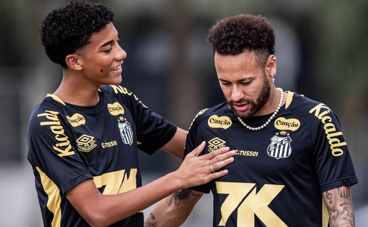 Neymar reage com Robinho Jr em gol do Santos e encerra polêmica ￼