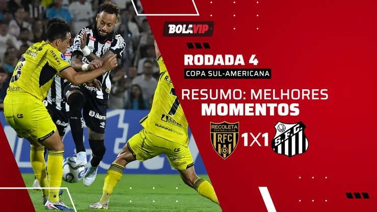 Recoleta 1 x 1 Santos. Foto: Christian Alvarenga/Getty Images