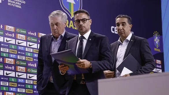 Ancelotti na Seleção Brasileira. Foto: Rafael Ribeiro/CBF