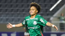 Greicy celebra gol contra o Mirassol - Foto: Fabio Menotti/Palmeiras