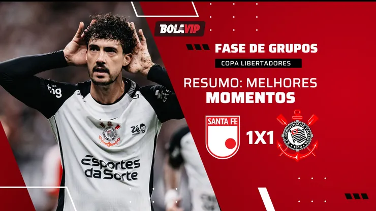 Gustavo Henrique marca nos acréscimos e Corinthians consegue empate heroico contra o Santa Fé. Foto: Guilherme Veiga/RP FOTOPRESS/AGIF