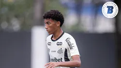 Robinho Júnior jogador do Santos durante treinamento no CT Rei Pelé