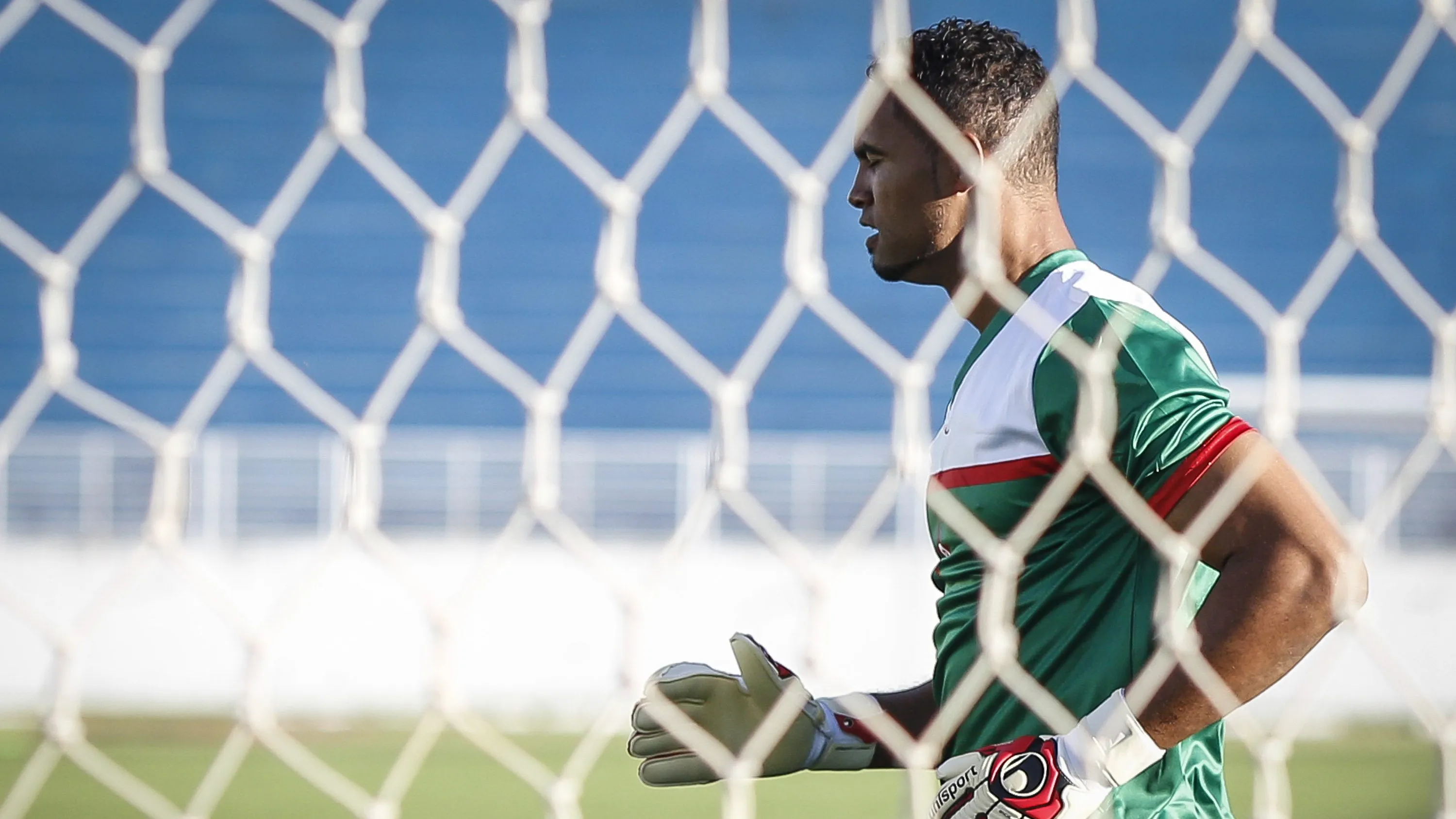 Goleiro Bruno Fernandes jogador do Boa Esporte durante partida no Estafio Melao. Foto: Thomas Santos/AGIF