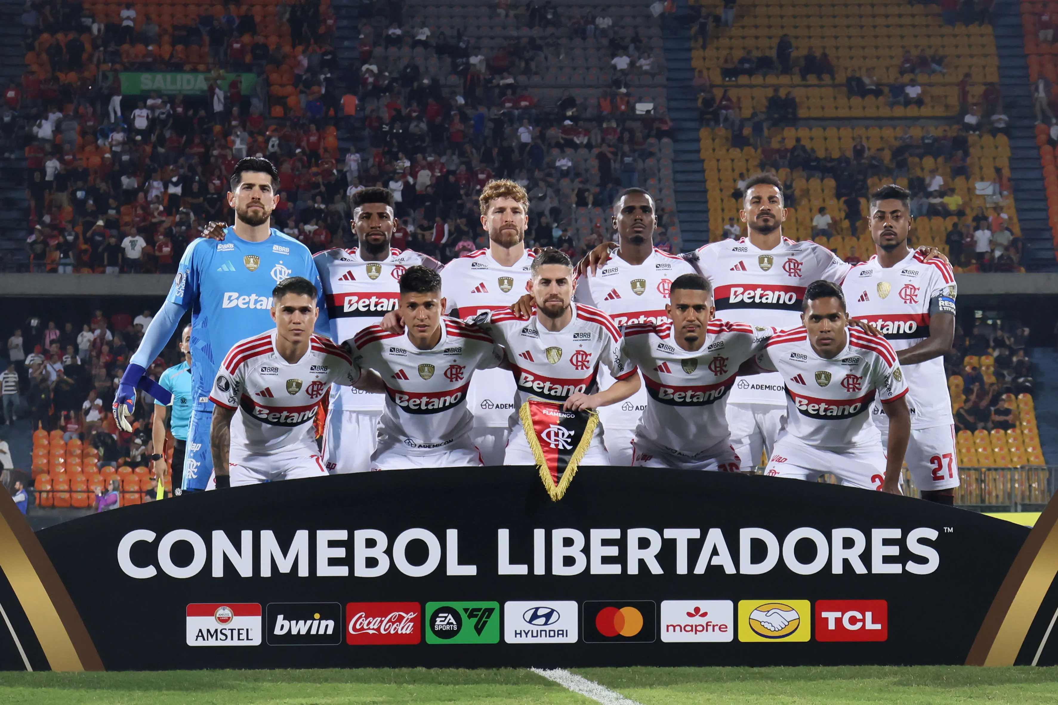 Os titulares do Flamengo para o jogo que não ocorreu. Photo by Daniel Gallo/Vizzor Image/Getty Images