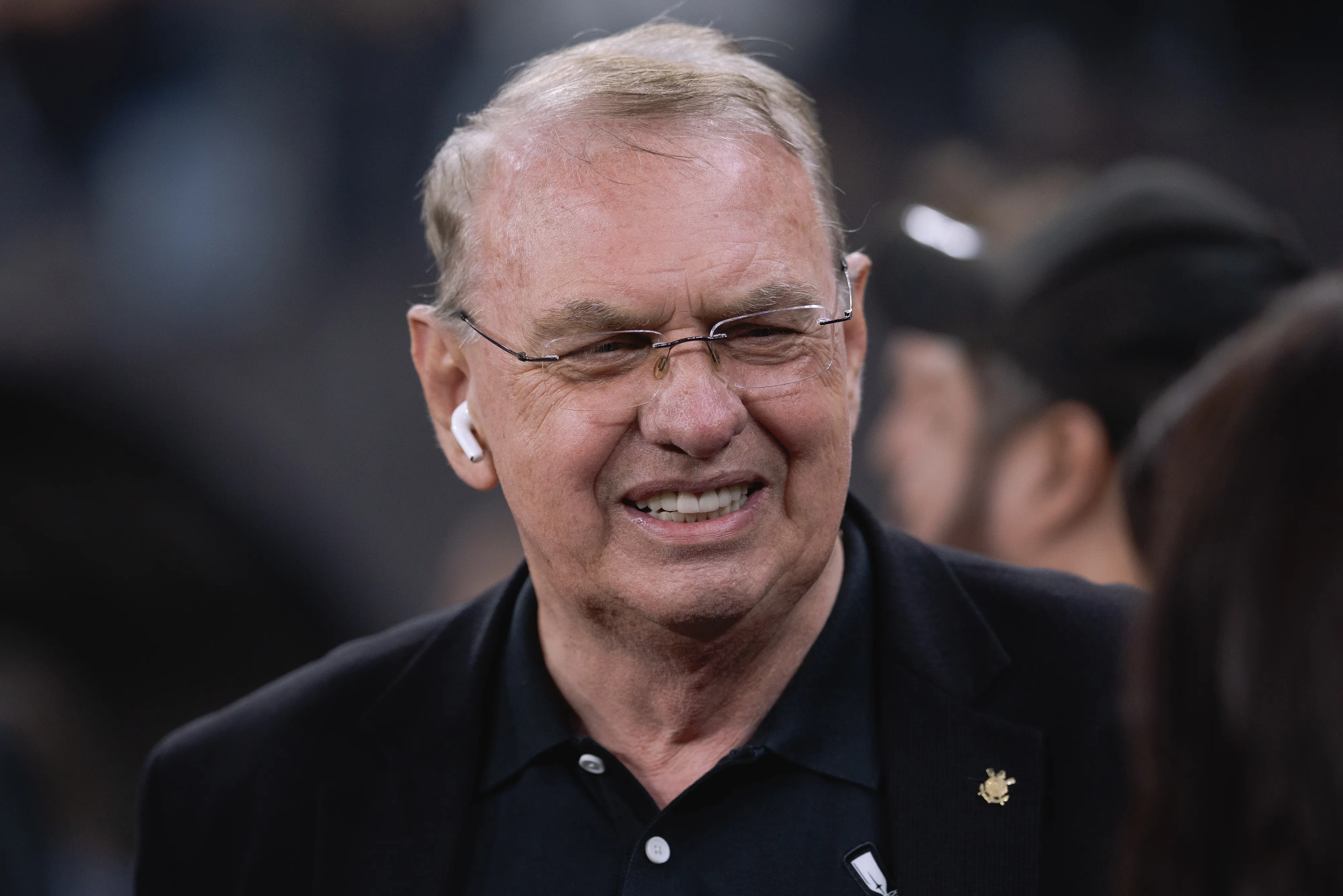Osmar Stabile presidente do Corinthians durante partida contra o Internacional no estadio Arena Corinthians pelo campeonato Brasileiro A 2026. Foto: Ettore Chiereguini/AGIF