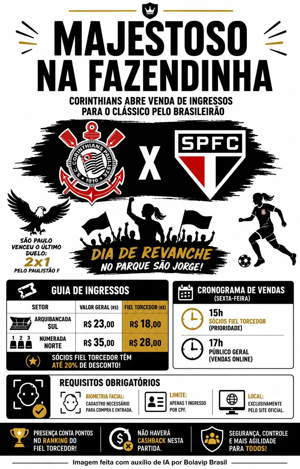 Infográfico gerado por Inteligência Artificial/Bolavip Brasil