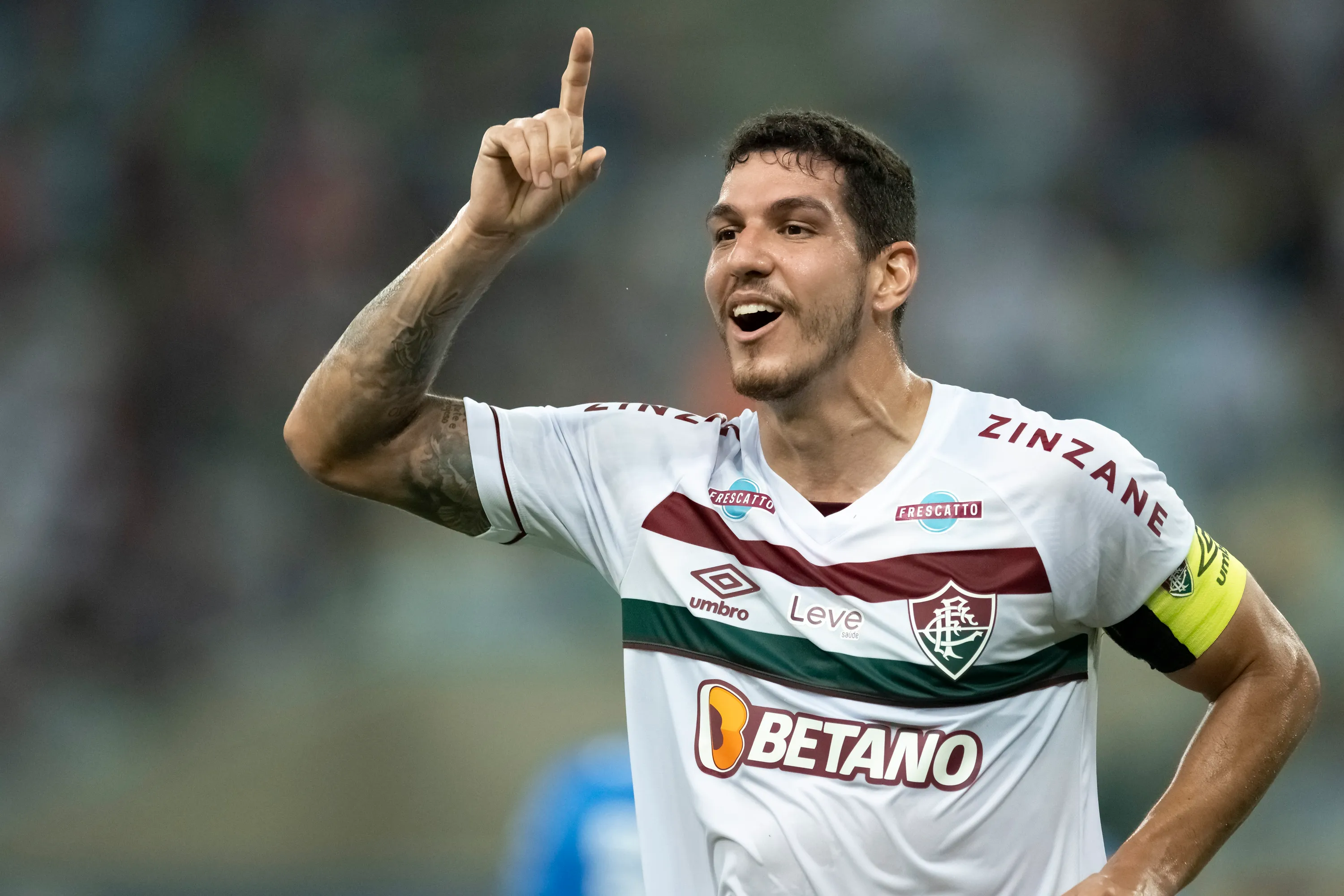 Nino comemora gol pelo Flu. Foto: Jorge Rodrigues/AGIF