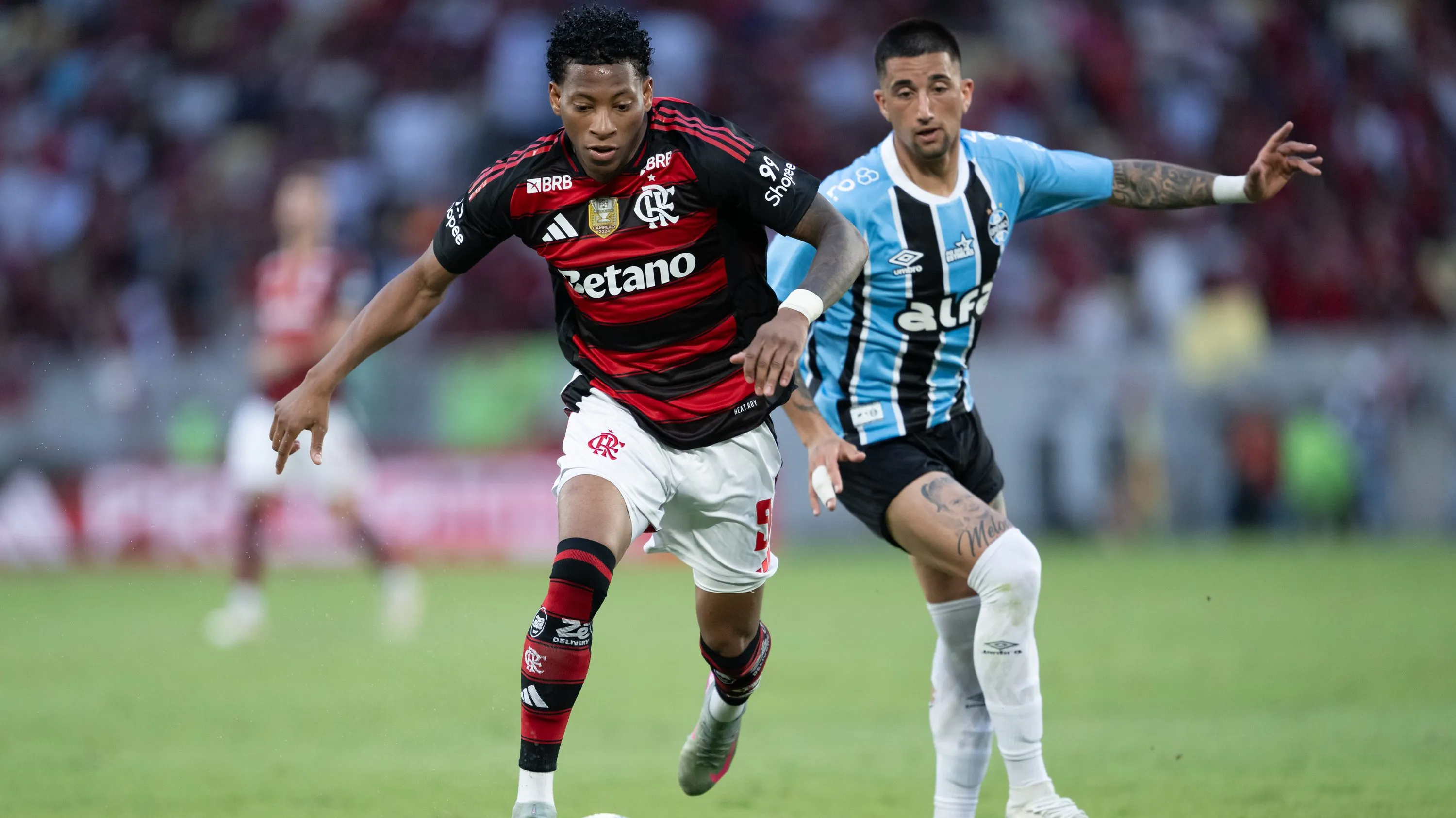Grêmio x Flamengo. disputado no ano passado. Foto: Jorge Rodrigues/AGIF