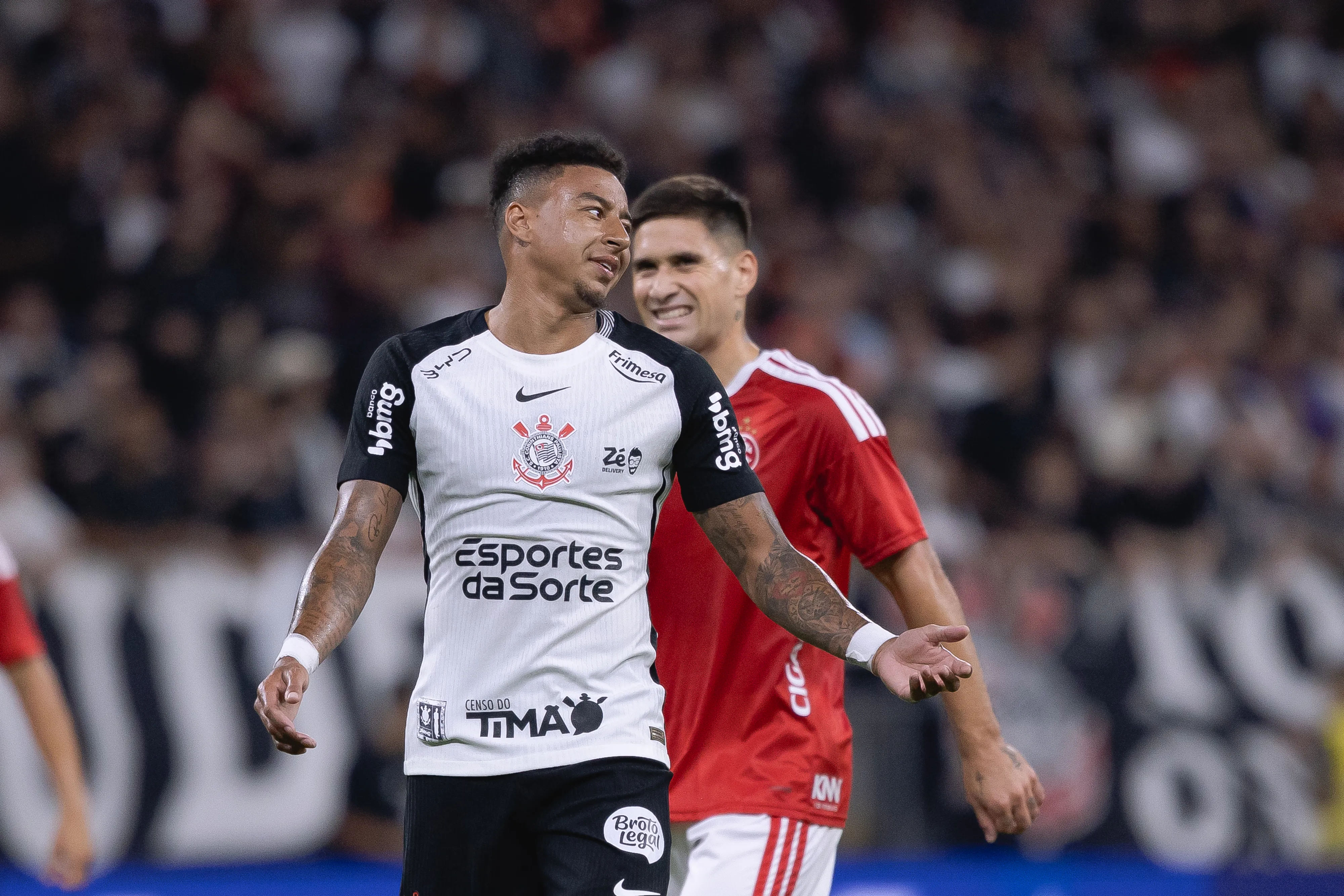 SP – SAO PAULO – 05/04/2026 – BRASILEIRO A 2026, CORINTHIANS X INTERNACIONAL – Jesse Lingard jogador do Corinthians durante partida contra o Internacional no estadio Arena Corinthians pelo campeonato Brasileiro A 2026. Foto: Ettore Chiereguini/AGIF