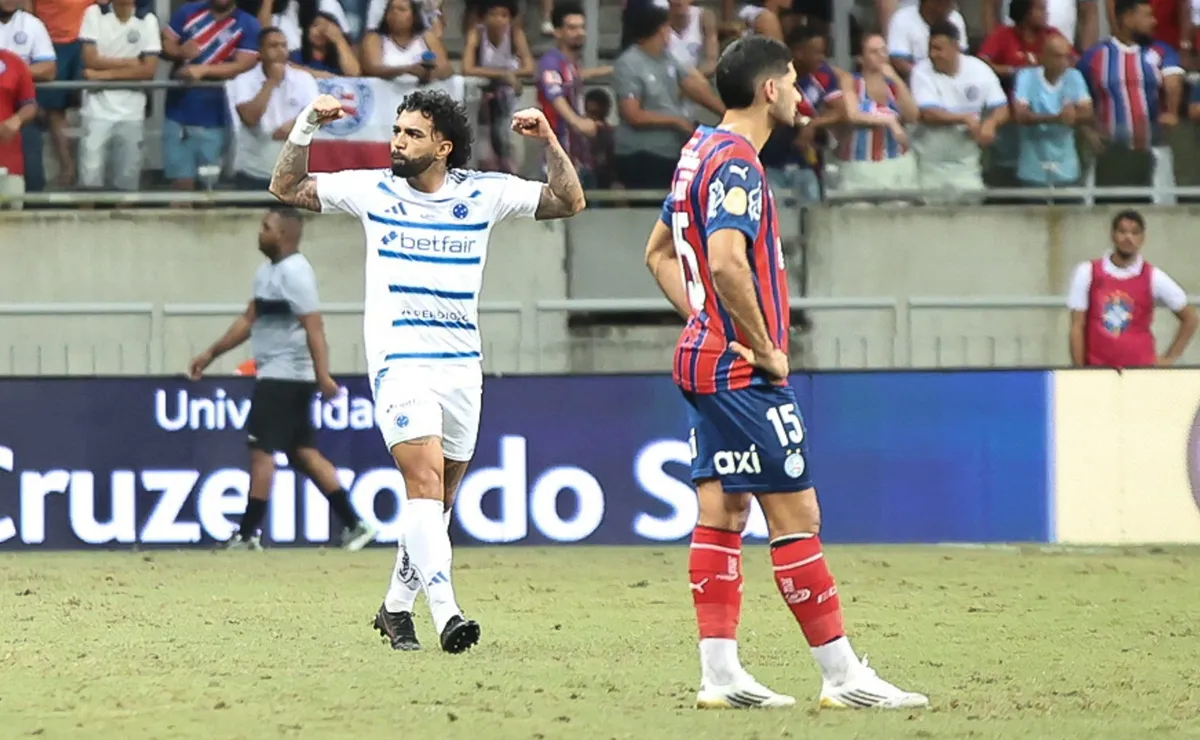 Último Bahia x Cruzeiro na Fonte Nova teve virada e gol decisivo de Gabigol