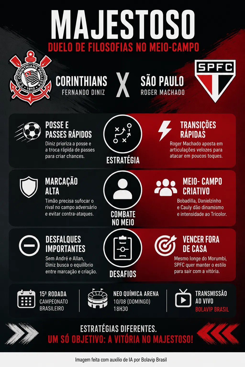 Infográfico Corinthians X São Paulo