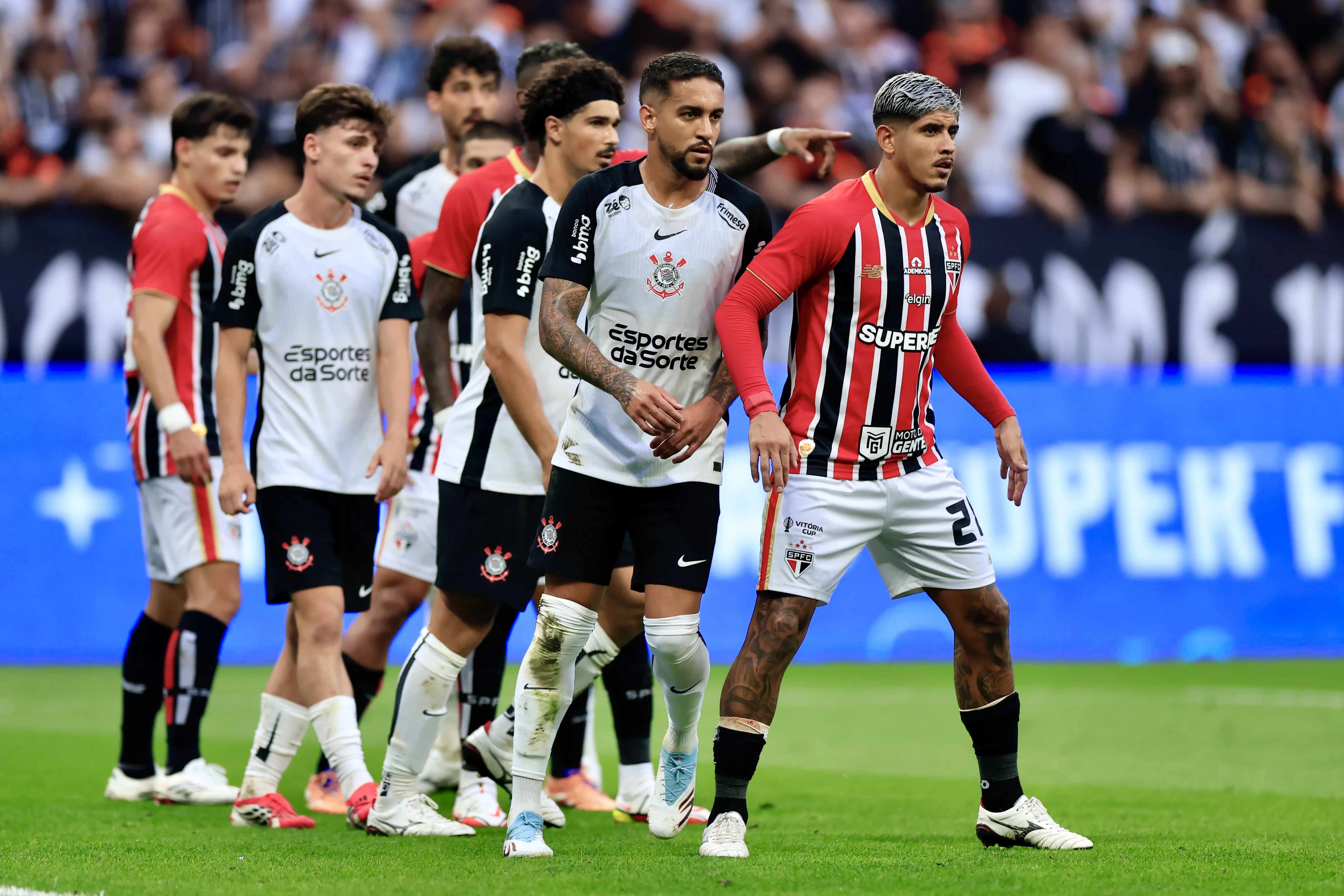 SP – SAO PAULO – 18/01/2026 – PAULISTA 2026, CORINTHIANS X SAO PAULO – Allan Franco jogador do Sao Paulo durante partida contra o Corinthians no estadio Arena Corinthians pelo campeonato Paulista 2026. Foto: Marcello Zambrana/AGIF