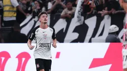 Breno Bidon jogador do Corinthians comemora seu gol durante partida contra o São Paulo. Foto: Ettore Chiereguini/AGIF