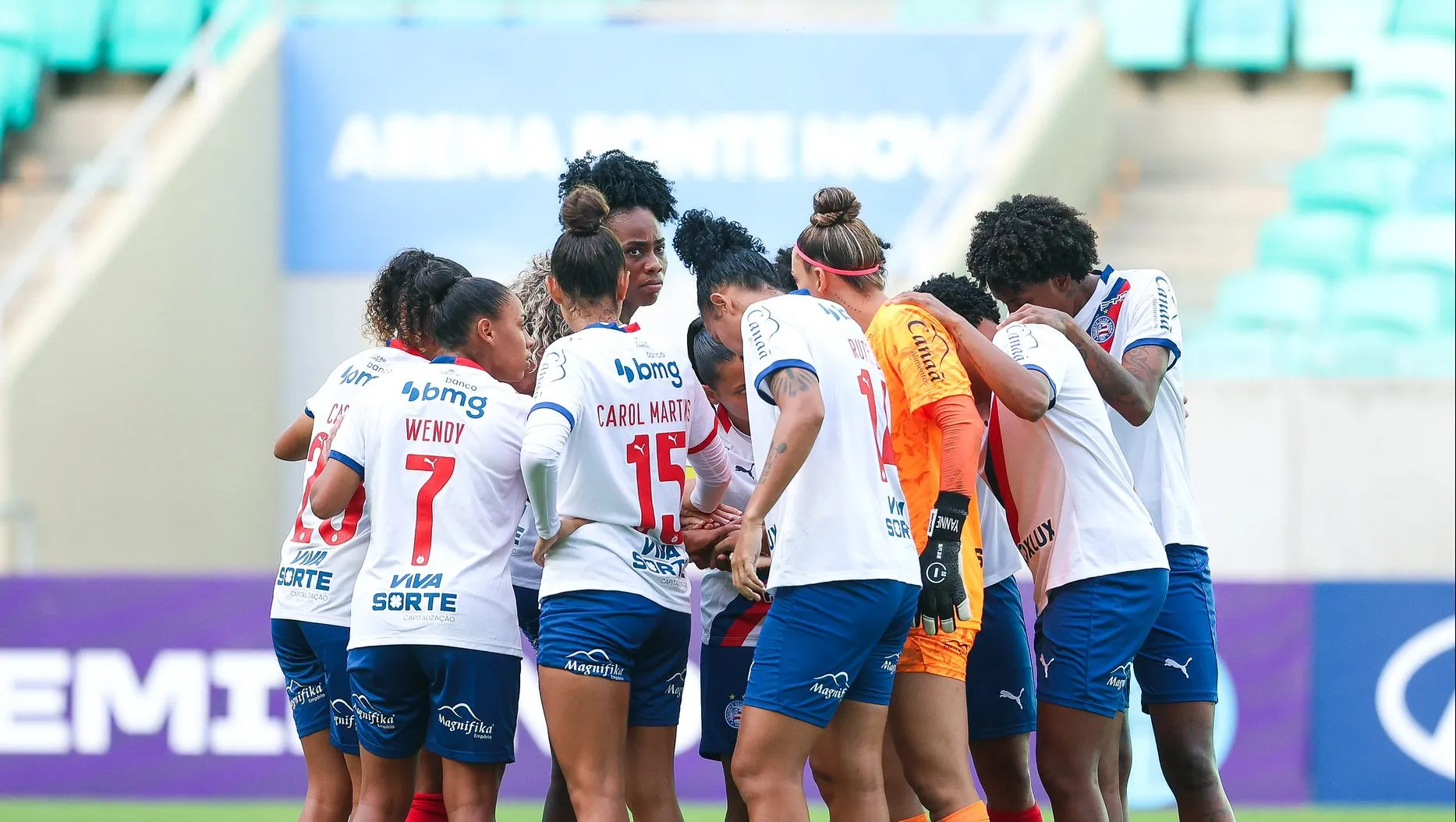Time feminino do Bahia na Arena Fonte Nova