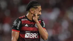 Pablo, jogador do Flamengo, durante partida contra o Universidad Catolica no estadio Maracana pelo campeonato Copa Libertadores 2022. Foto: Thiago Ribeiro/AGIF